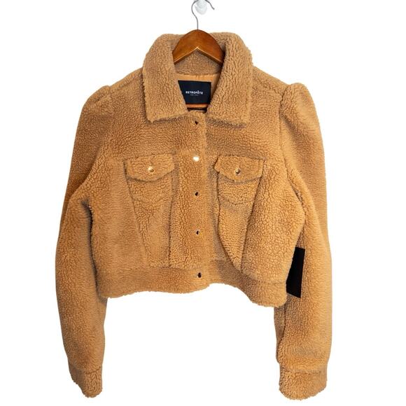 Retrofete NWT Brie Brown Teddy Jacket XL - Picture 5 of 14